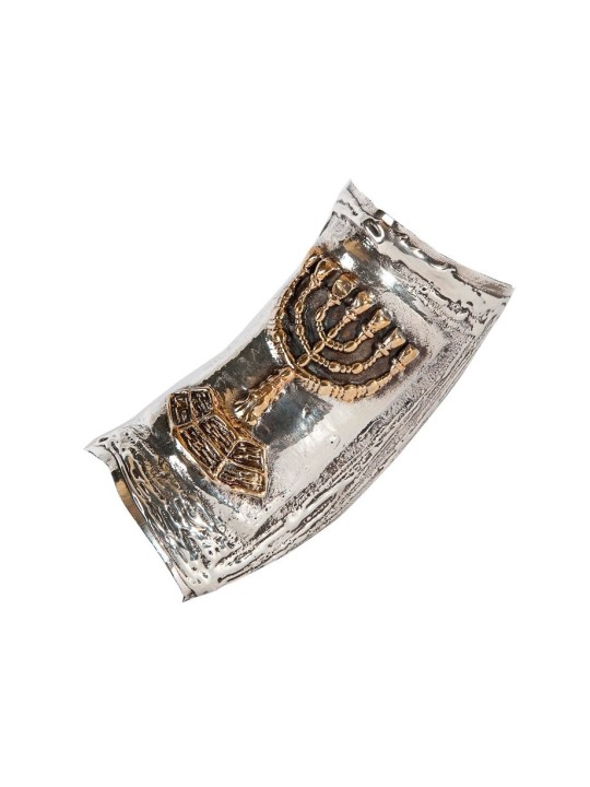 מנורה שבעת סניפים כסף סטרלינג תימי... | שופרות מכסף סטרלינג